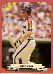 1988 Classic Red Baseball Cards        182     Glenn Davis